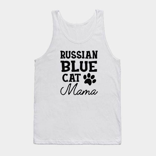 Russian Blue Cat Mama Tank Top by KC Happy Shop